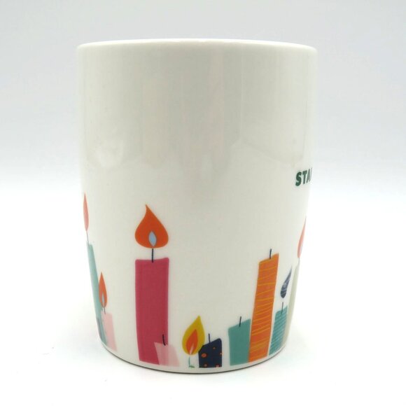 Starbucks Birthday 10 Oz Ceramic Mug Candle Design Orange Handle 2020 - Picture 4 of 6
